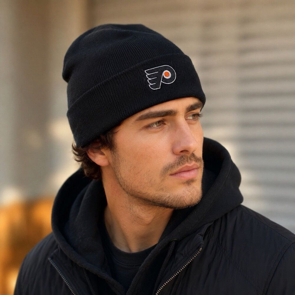Philadelphia Flyers Knit Beanie Black EUC